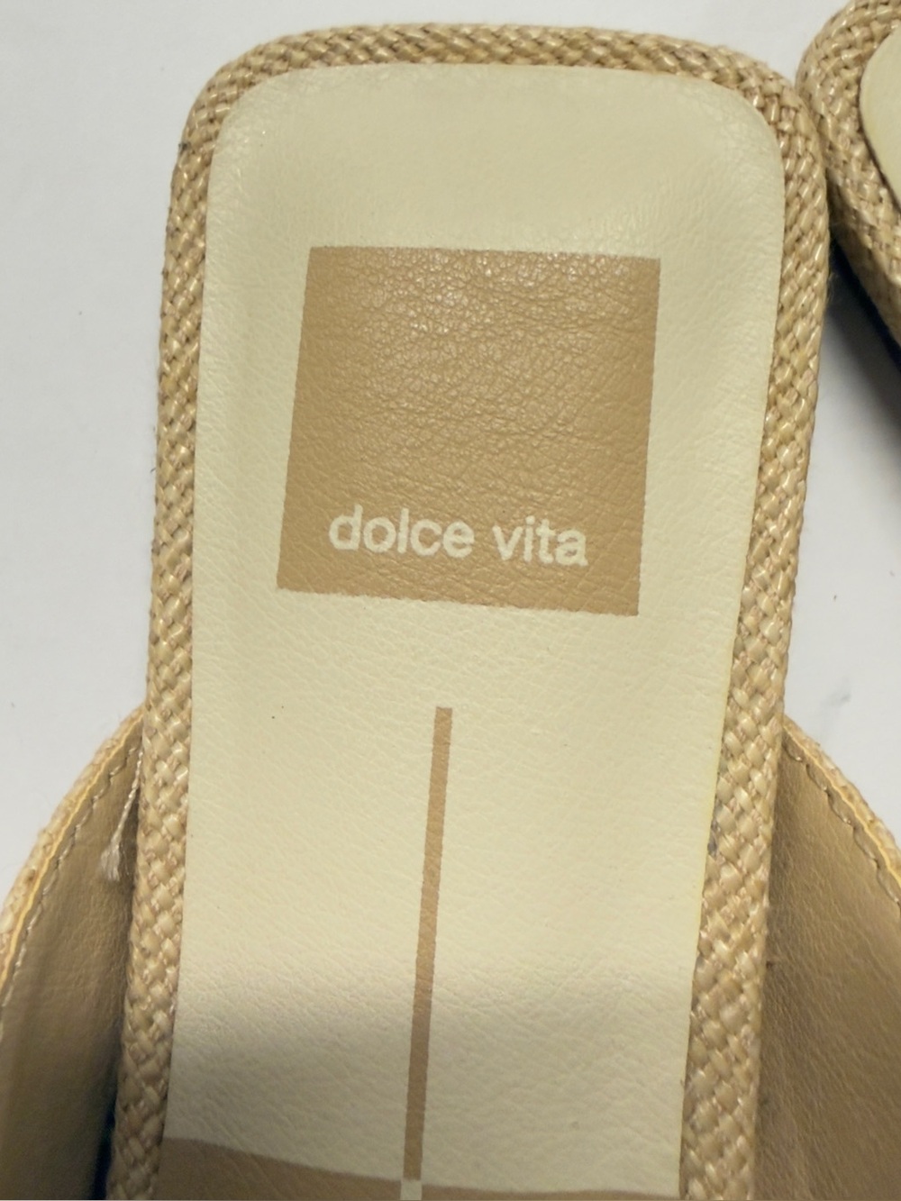 Dolce Vita Clarice Beige Woven Knot Mules - Size 7 - Picture 10 of 12